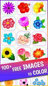 Flowers Pixel Art Coloring screenshot 2