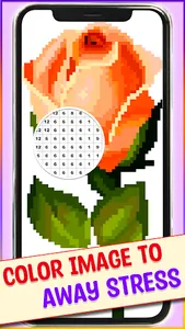 Flowers Pixel Art Coloring screenshot 5