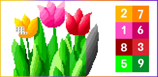 Flowers Pixel Art Coloring screenshot 6