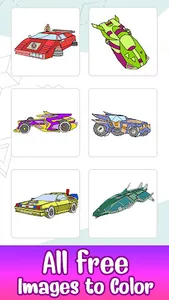 futuristic cars-coloring book screenshot 0