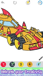 futuristic cars-coloring book screenshot 2