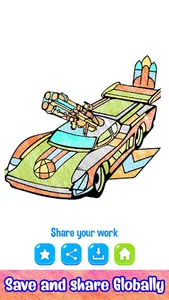 futuristic cars-coloring book screenshot 6