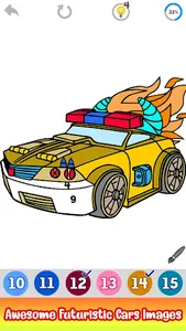 futuristic cars-coloring book screenshot 7