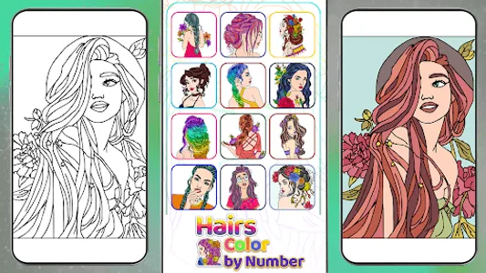 Hairs Color by Number Book screenshot 5