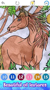 Horse Glitter Color by Number screenshot 1