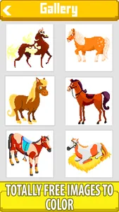 Horse Pixel Art Coloring Book screenshot 0