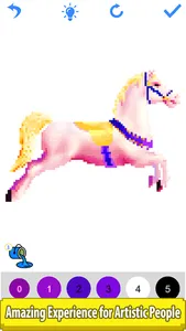 Horse Pixel Art Coloring Book screenshot 7