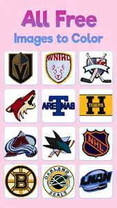 Ice Hockey Logo Pixel Art Book screenshot 0