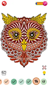Owls Color by Number Drawings screenshot 2