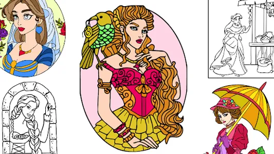 Princess Glitter Color by No. screenshot 1