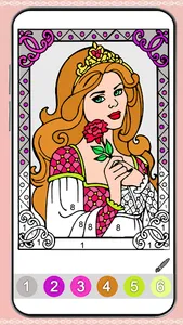 Princess Glitter Color by No. screenshot 4