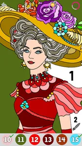 Princess Color by Number Book screenshot 1