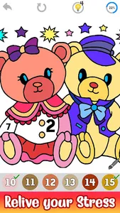 Teddy Bear Color by Number Art screenshot 2