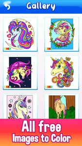 Unicorn Paint by Number Draw screenshot 0