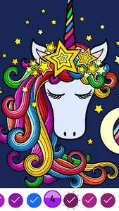 Unicorn Paint by Number Draw screenshot 1
