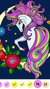 Unicorn Paint by Number Draw screenshot 2