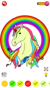 Unicorn Paint by Number Draw screenshot 3