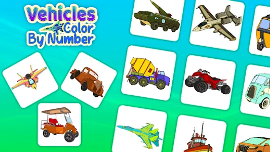 Vehicles Paint By Number Art screenshot 1