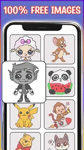 Kawaii Crossstitch Coloring screenshot 0