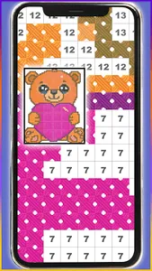 Kawaii Crossstitch Coloring screenshot 1