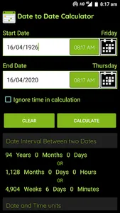 Date Calculator screenshot 3