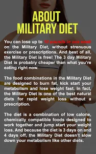 Super Military Diet : 3 Day Di screenshot 0