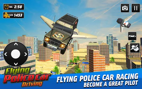 Flying Police Car Driving Game screenshot 21