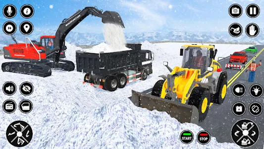 Snow Excavator Dump Truck Game screenshot 2