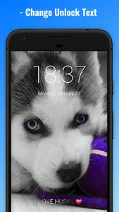 Cute Husky Puppies Lock Screen screenshot 2