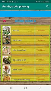 Ẩm Thực Bốn Phương screenshot 2