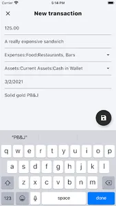 GnuCash Mobile screenshot 1