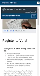 NJ Elections Dashboard screenshot 1