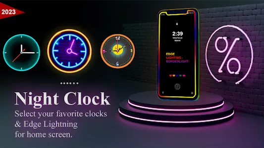 Night Clock Lock Screen screenshot 0