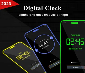 Night Clock Lock Screen screenshot 3