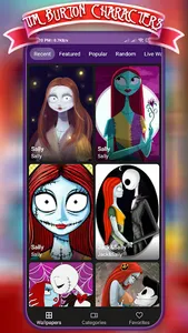 Tim Burton Character Wallpaper screenshot 1