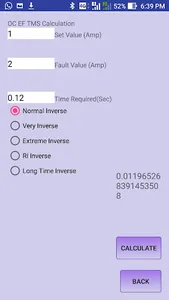 Pick Up and TMS calculation screenshot 2