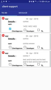 client support screenshot 1