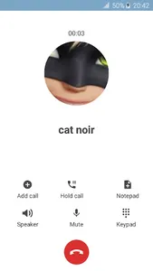 cat noir fake call screenshot 0