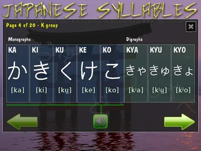 Japanese Syllables (Hiragana) screenshot 1