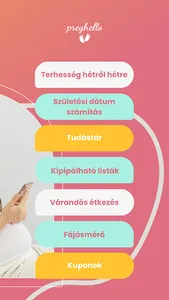 PregHello – terhességi app screenshot 1