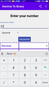 Decimal To Binary screenshot 2
