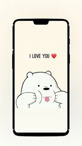Cute Bear Cartoon HD Wallpaper screenshot 2