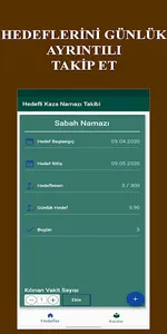 Hedefli Kaza Namazı Takibi screenshot 1