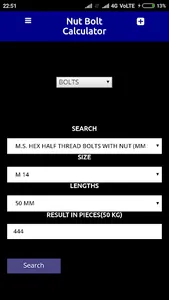 Nut Bolt Calculator screenshot 4