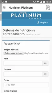 Nutrición Platinum screenshot 1