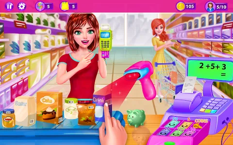 Girl Cashier -Grocery Shopping screenshot 0