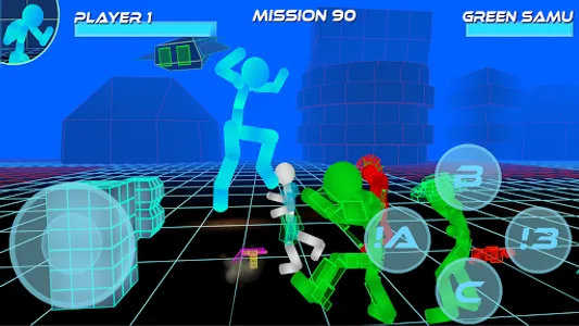 Stickman Neon Street Fighting screenshot 0