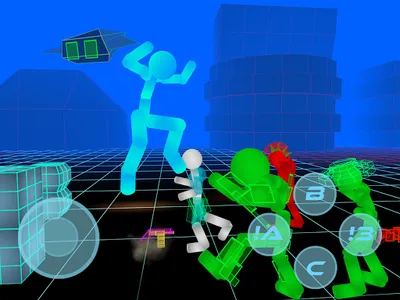 Stickman Neon Street Fighting screenshot 12