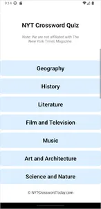 NYT Crossword Quiz screenshot 0