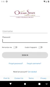 Ocean State CU Card Manager screenshot 0
